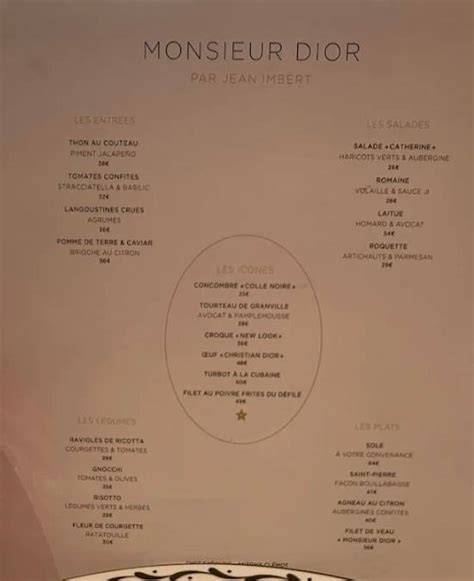 dior pour monsieur|monsieur dior menu.